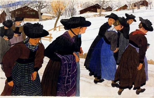 Ernest Biéler作品中世纪的乡村_2648231