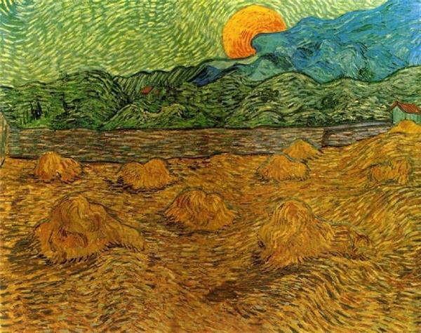 文森特威廉梵高Vincent Willem van Gogh 油画风景田野麦田 2650769 领贤网