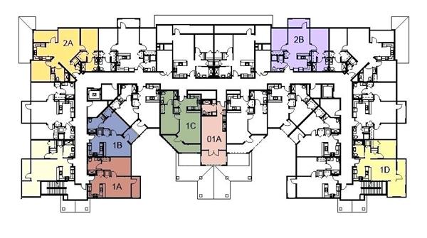 老年住宅/养老院建筑设计平面图_3817333