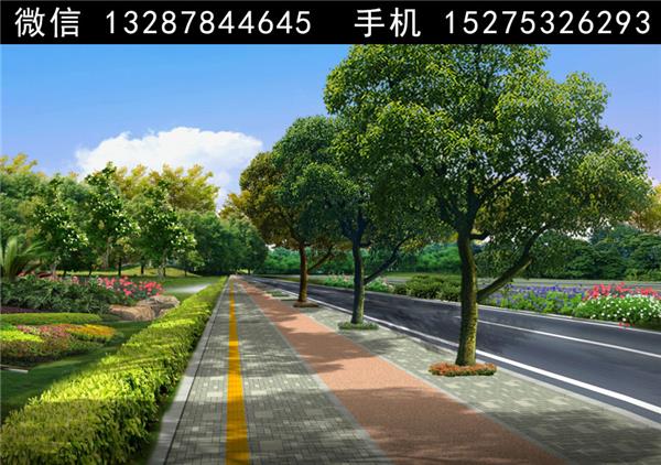 2道路绿化景观设计案例效果图_3835195