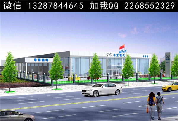 汽车4S店建筑外观设计案例效果图_671779