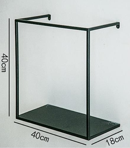 廷锦  家具铁艺墙上格子展示架一字板简约壁挂架墙面创意框架客厅装饰置物架衣架包包架_3463997