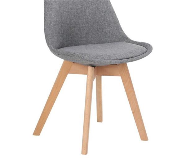 FGHGF  白色餐椅木头腿伊姆斯椅子简约椅创意洽谈办公椅北欧餐椅家用靠背实木书桌椅#椅子 #灰色椅子 