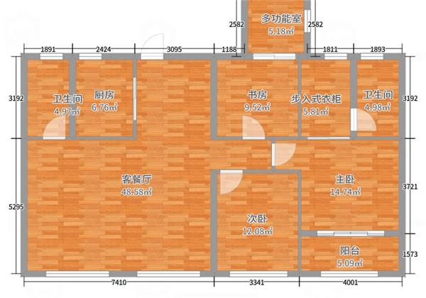 [合集]100-120平米住宅平面设计图_3801952