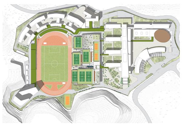 深圳红岭中学高中部体育建筑 / 空格建筑_3529473