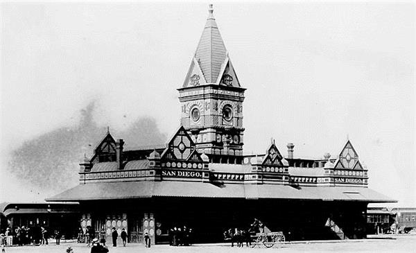 加利福尼亚南部铁路的圣地亚哥客运大楼，建于1887年_3530778