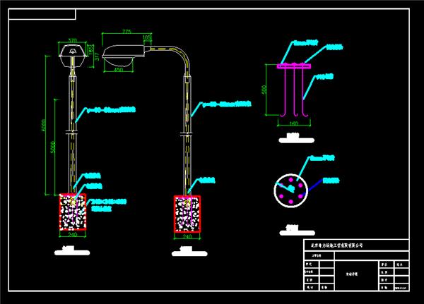 灯柱大样图详图，dwg_3582052