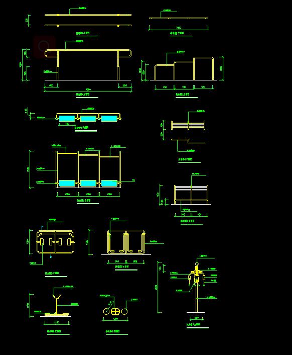 健身器材平面、立面图,dwg_3582058