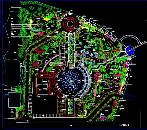 文化广场绿化工程总平面图 3584052 领贤网
