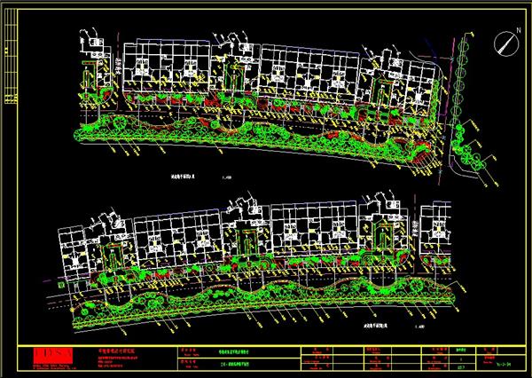 道路、景观、种植平面、植物配置、绿化、dwg_3585071