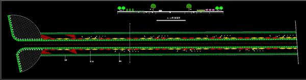 道路绿化、植物配置、绿化断面、dwg_3585086