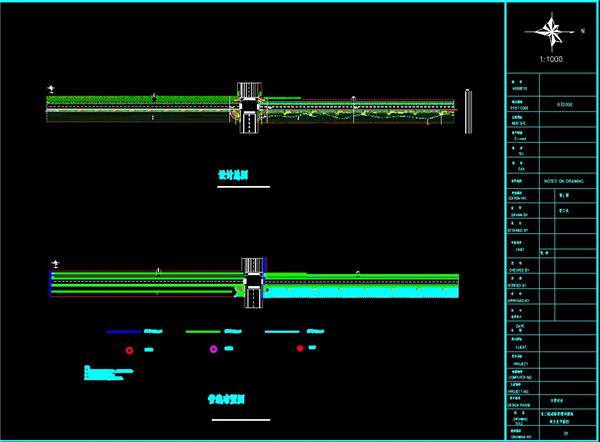 道路绿化平面、管线布置、植物配置、绿化定位、人行道铺装、广场铺装详图、林荫路铺装大样、道路剖面_3585095