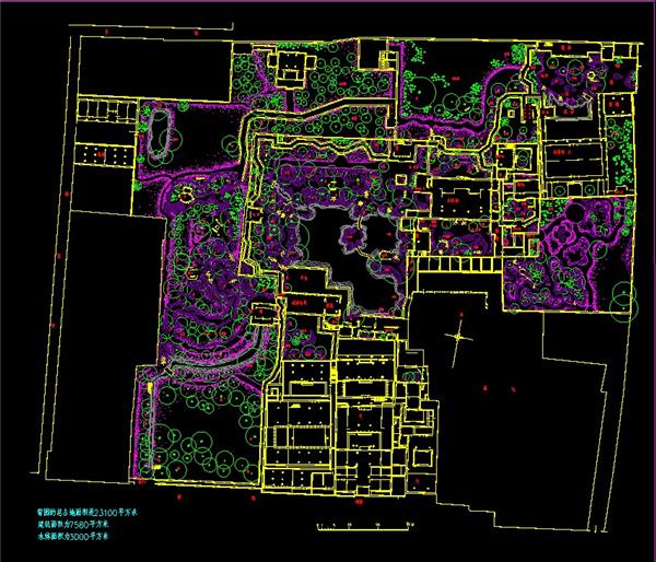留园平面图dwg_3585630