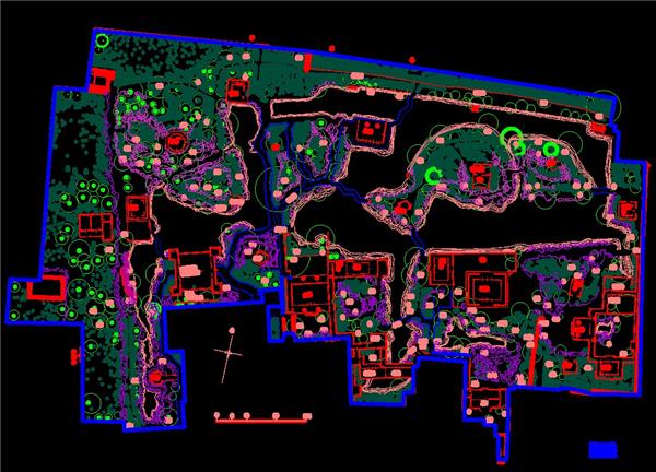 拙政园平面dwg素材_3585641