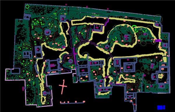 拙政园平面dwg素材_3585641