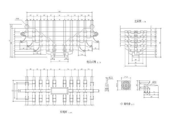 公园主入口石木牌坊建筑施工图设计_3624496