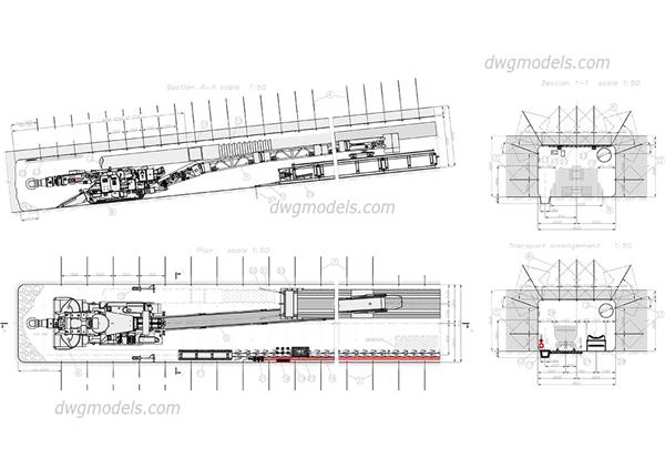 掘进机dwg素材_3631231