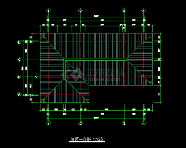 欧式办公楼门卫建筑设计施工CAD图_3774288