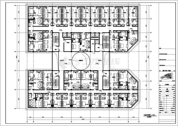 欧式风格超高层商业建筑施工图(含效果图)_3634443