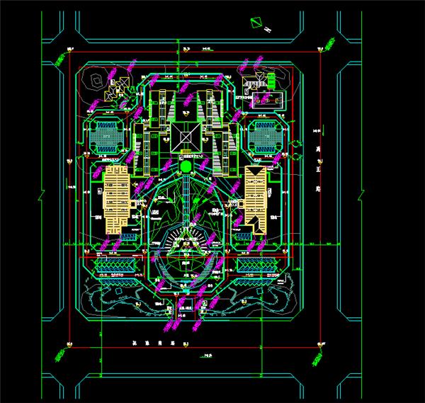 某中心广场景观设计CAD施工图_3635027