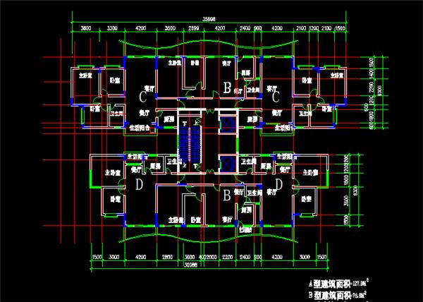 经典户型塔楼设计施工图纸_3642760