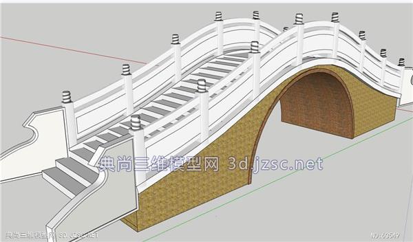 拱桥StoneArchBridgeSU模型#拱桥模型 #拱桥su #模型拱桥 