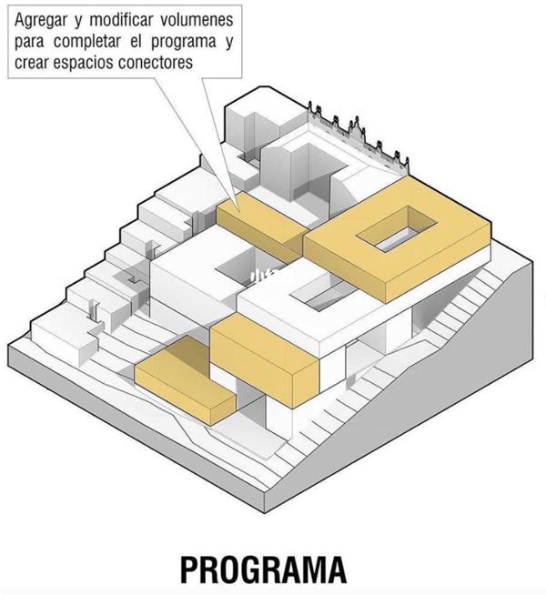 建筑设计体块生成分析，山地建筑_3652523