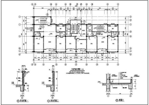 沿街商业住宅楼建筑施工布置图_3662036