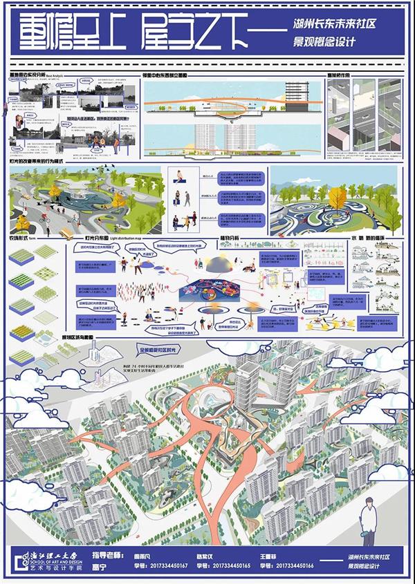 浙江理工大学2021景观方向毕业设计作品展：湖州长东未来社区景观概念设计（重檐至上 屋宇之下）_3676244