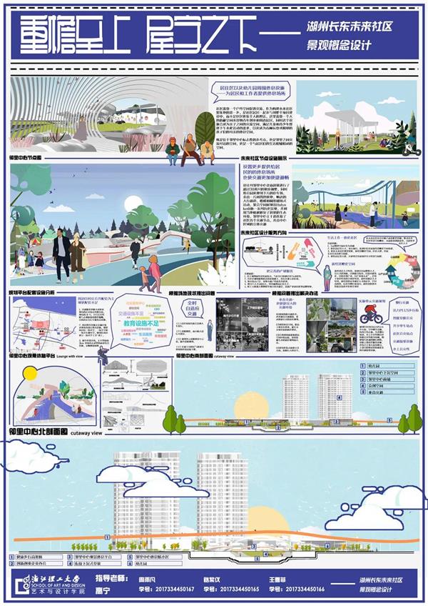 浙江理工大学2021景观方向毕业设计作品展：湖州长东未来社区景观概念设计（重檐至上 屋宇之下）_3676244