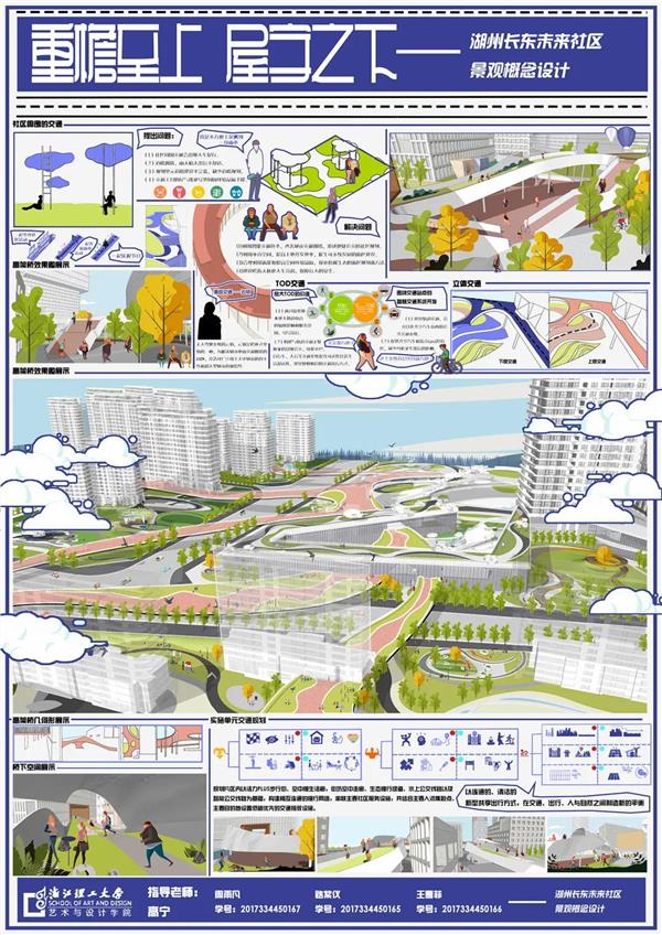 浙江理工大学2021景观方向毕业设计作品展：湖州长东未来社区景观概念设计（重檐至上 屋宇之下）_3676244