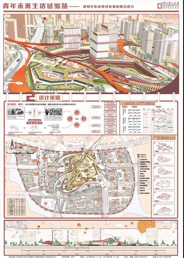 浙江理工大学2021景观方向毕业设计作品展：湖州长东未来社区景观概念设计（青年未来生活实验站）_3676245