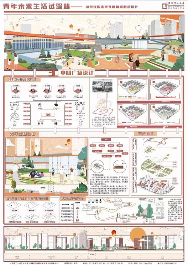 浙江理工大学2021景观方向毕业设计作品展：湖州长东未来社区景观概念设计（青年未来生活实验站）_3676245