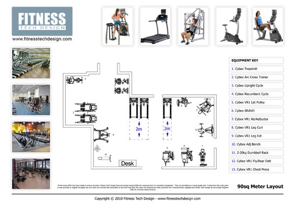 90平米健身房平面布局图_3707512
