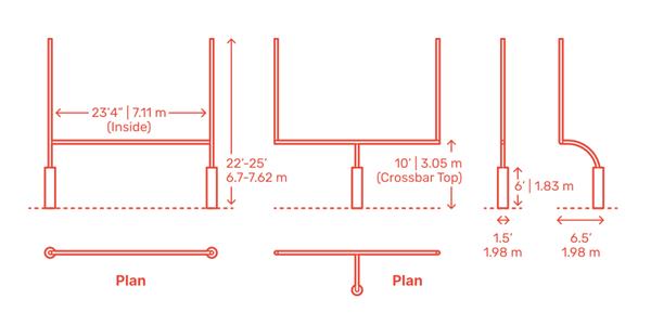 高中美式足球场球门柱_3707930