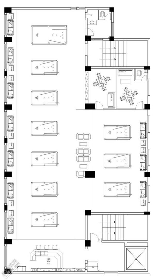 台球俱乐部平面图_3709784