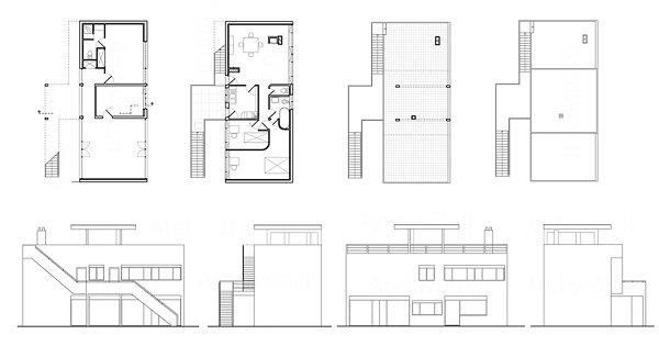 白院聚落平立剖图#勒柯布西耶 #现代主义运动 #建筑大师作品 