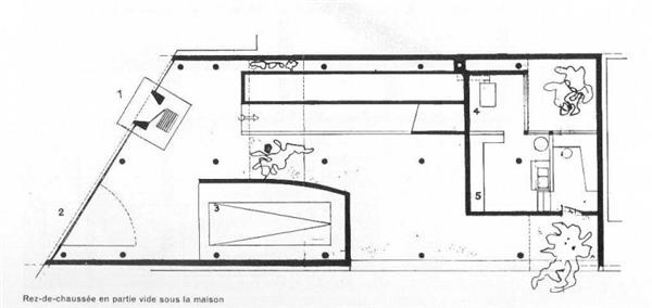 库鲁切特医生住宅平面图#勒柯布西耶 #现代主义运动 #建筑大师作品 