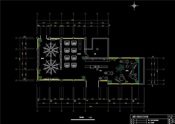 文创咖啡店SU、CAD、效果图_3760649