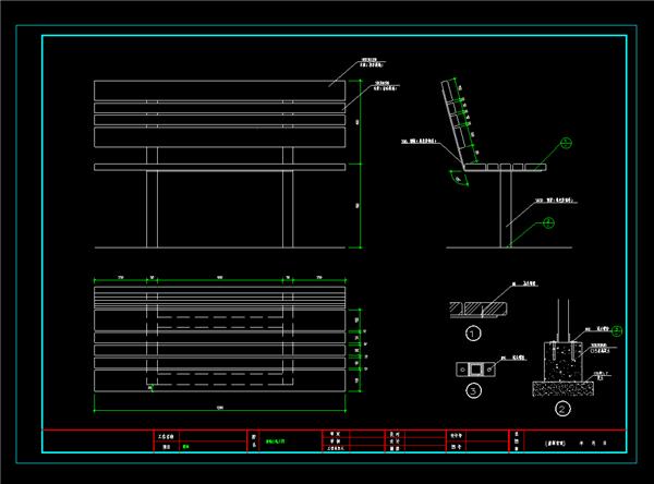 木制座椅施工图_3765352