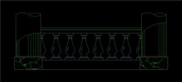 CAD室内设计施工图常用图块之栏杆86种_3765918