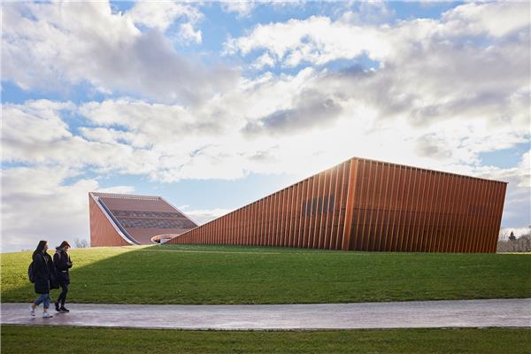 VIZIUM科学创新中心 / Audrius Ambrasas Architects#铜金属外墙建筑设计案例 #铜金属外立面建筑设计 #科研建筑设计 
