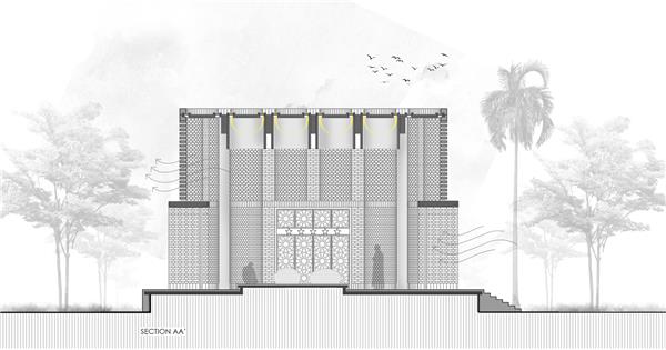 陵墓纪念堂，混凝土圆柱‘滴落’ / Sthapotik_3811446