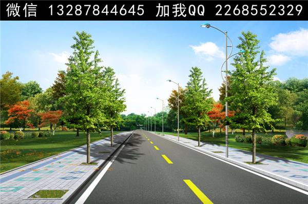 道路绿化景观设计案例效果图_661133