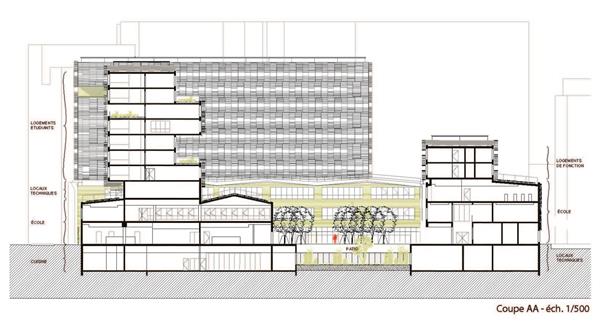 巴黎学校建筑群和学生宿舍 / Atelier Phileas_3818412