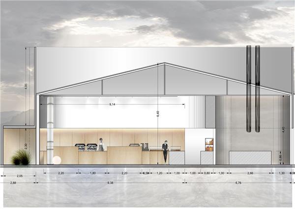 拥抱建筑的‘鳞片’，KOSMOS 面包咖啡店 / Studio 2Pi Architecture_3828854