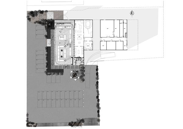 拥抱建筑的‘鳞片’，KOSMOS 面包咖啡店 / Studio 2Pi Architecture_3828854