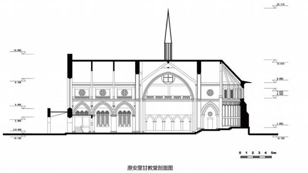 原安里甘教堂剖面图_401152