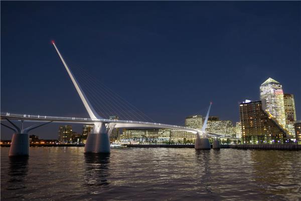 Pedestrian and Cycle Bridge over river Thames-建筑设计_415842