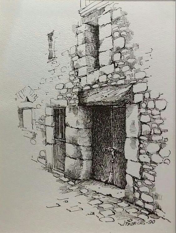 建筑铅笔画_417718